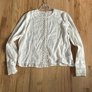 Free People Lacey cream shirt